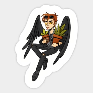 Crowley and Plants Sticker